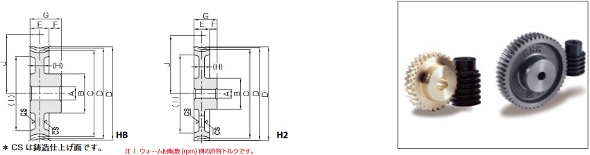 メーカー在庫あり】 CG450R2 小原歯車工業(株) KHK ウォームホイル CG4