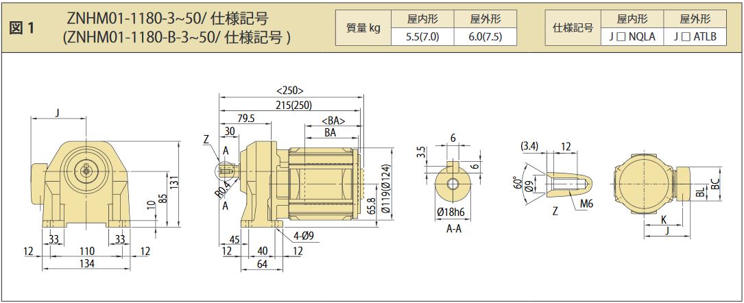 住友重機械工業 ZNHM02-1221-CD-40 脚取付 単相100V 0.2kW プレストNEO